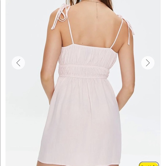 Smocked Tie-Strap mini dress - Picture 4 of 5